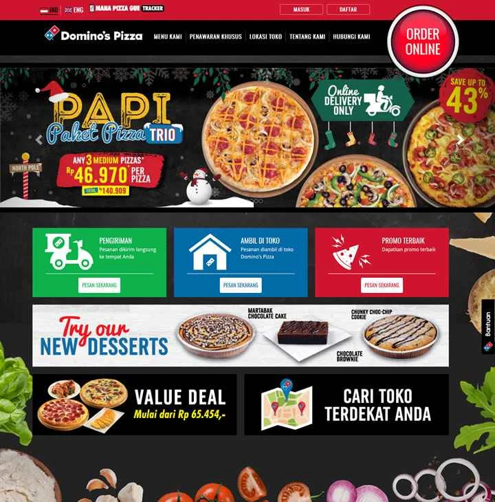 インドネシアのピザ配達のエキスパート、Domino's Pizza Indonesia。