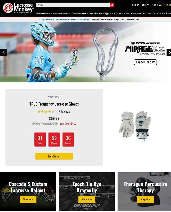 ラクロスモンキーの装備