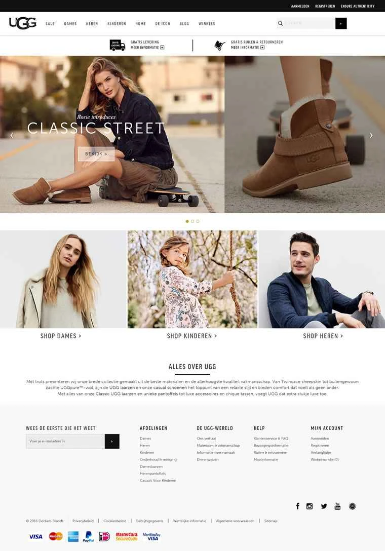 UGGオランダ公式サイト：UGGオランダ