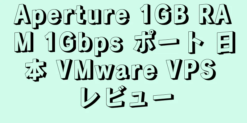 Aperture 1GB RAM 1Gbps ポート 日本 VMware VPS レビュー