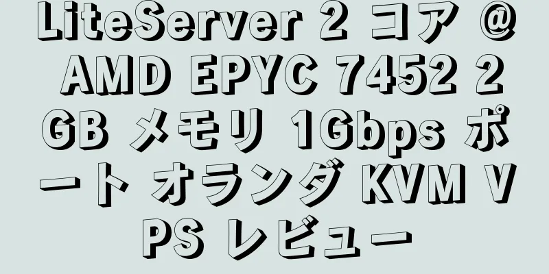 LiteServer 2 コア @ AMD EPYC 7452 2GB メモリ 1Gbps ポート オランダ KVM VPS レビュー