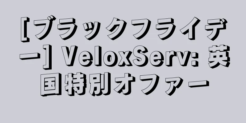 [ブラックフライデー] VeloxServ: 英国特別オファー