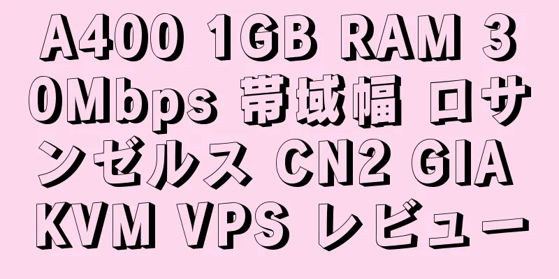 A400 1GB RAM 30Mbps 帯域幅 ロサンゼルス CN2 GIA KVM VPS レビュー