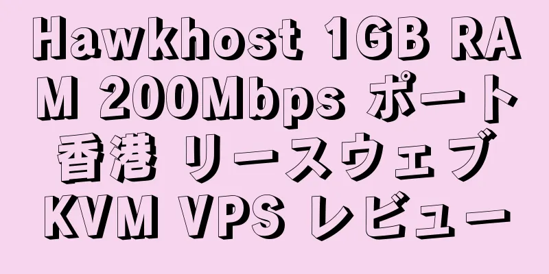 Hawkhost 1GB RAM 200Mbps ポート 香港 リースウェブ KVM VPS レビュー