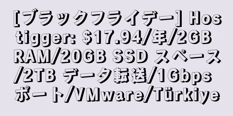 [ブラックフライデー] Hostigger: $17.94/年/2GB RAM/20GB SSD スペース/2TB データ転送/1Gbps ポート/VMware/Türkiye