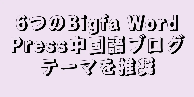 6つのBigfa WordPress中国語ブログテーマを推奨