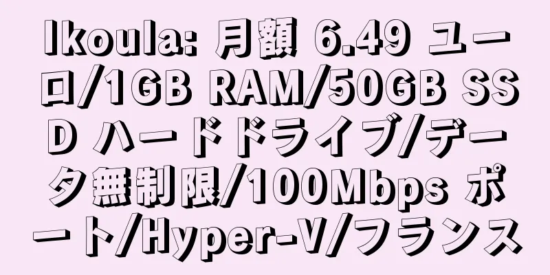 Ikoula: 月額 6.49 ユーロ/1GB RAM/50GB SSD ハードドライブ/データ無制限/100Mbps ポート/Hyper-V/フランス