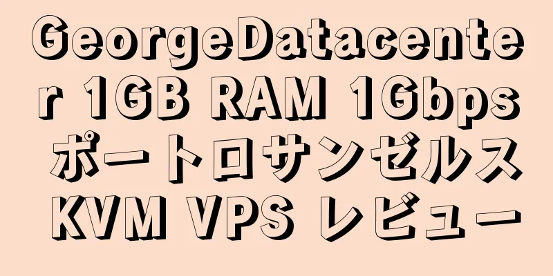 GeorgeDatacenter 1GB RAM 1Gbps ポートロサンゼルス KVM VPS レビュー