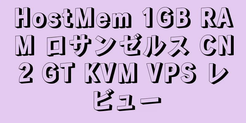 HostMem 1GB RAM ロサンゼルス CN2 GT KVM VPS レビュー