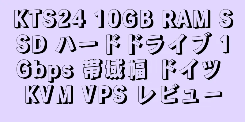 KTS24 10GB RAM SSD ハードドライブ 1Gbps 帯域幅 ドイツ KVM VPS レビュー