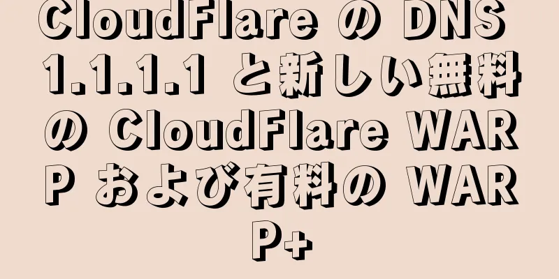 CloudFlare の DNS 1.1.1.1 と新しい無料の CloudFlare WARP および有料の WARP+