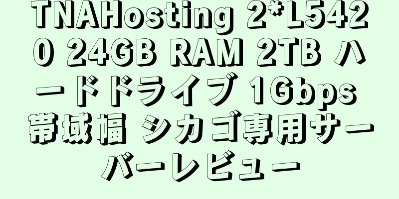 TNAHosting 2*L5420 24GB RAM 2TB ハードドライブ 1Gbps 帯域幅 シカゴ専用サーバーレビュー