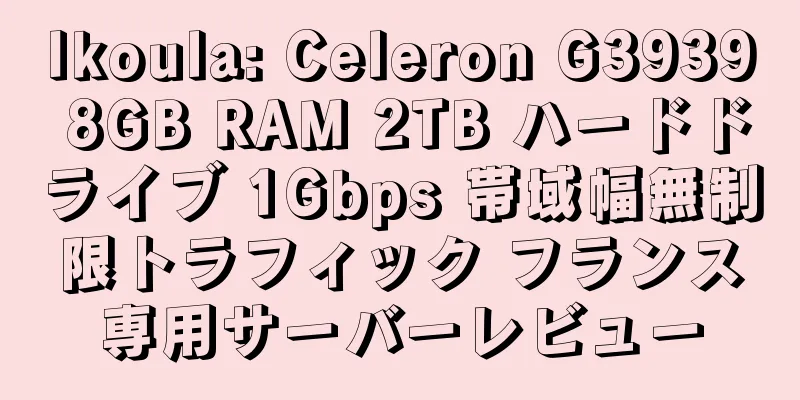 Ikoula: Celeron G3939 8GB RAM 2TB ハードドライブ 1Gbps 帯域幅無制限トラフィック フランス専用サーバーレビュー