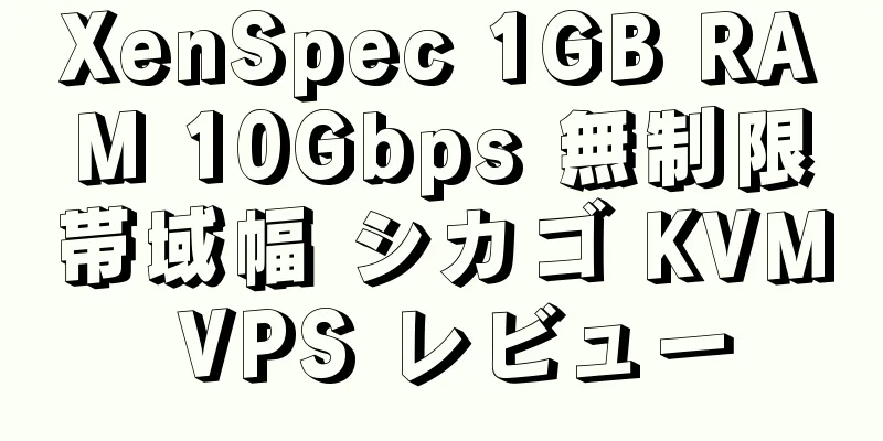 XenSpec 1GB RAM 10Gbps 無制限帯域幅 シカゴ KVM VPS レビュー