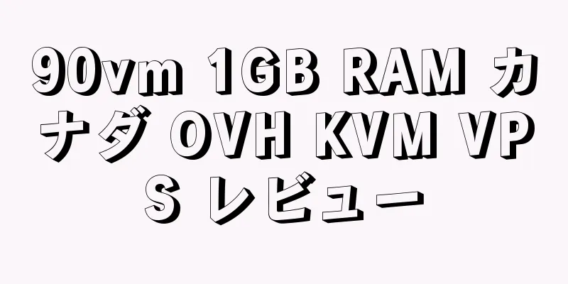 90vm 1GB RAM カナダ OVH KVM VPS レビュー