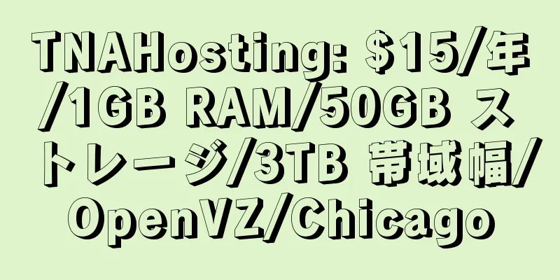 TNAHosting: $15/年/1GB RAM/50GB ストレージ/3TB 帯域幅/OpenVZ/Chicago