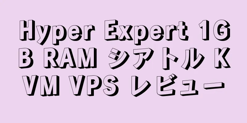 Hyper Expert 1GB RAM シアトル KVM VPS レビュー