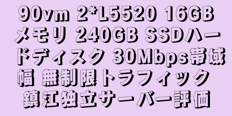 90vm 2*L5520 16GBメモリ 240GB SSDハードディスク 30Mbps帯域幅 無制限トラフィック 鎮江独立サーバー評価