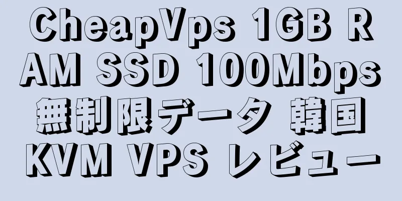 CheapVps 1GB RAM SSD 100Mbps 無制限データ 韓国 KVM VPS レビュー