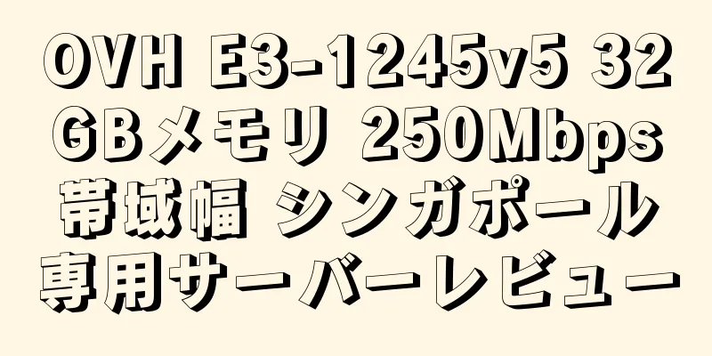 OVH E3-1245v5 32GBメモリ 250Mbps帯域幅 シンガポール専用サーバーレビュー