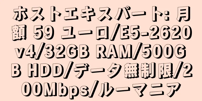 ホストエキスパート: 月額 59 ユーロ/E5-2620v4/32GB RAM/500GB HDD/データ無制限/200Mbps/ルーマニア