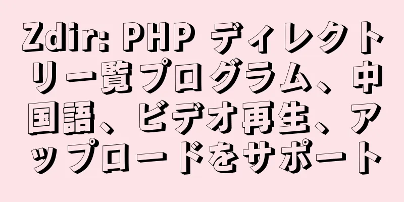 Zdir: PHP ディレクトリ一覧プログラム、中国語、ビデオ再生、アップロードをサポート