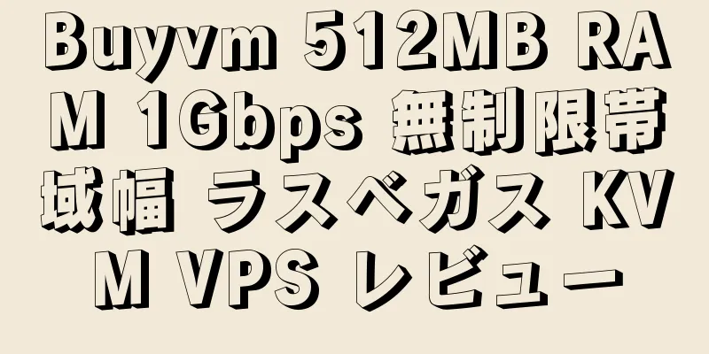 Buyvm 512MB RAM 1Gbps 無制限帯域幅 ラスベガス KVM VPS レビュー