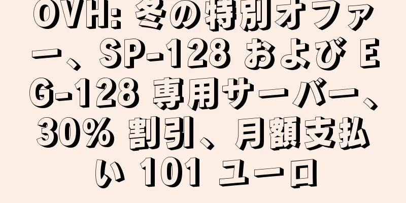 OVH: 冬の特別オファー、SP-128 および EG-128 専用サーバー、30% 割引、月額支払い 101 ユーロ