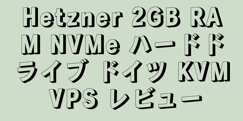 Hetzner 2GB RAM NVMe ハードドライブ ドイツ KVM VPS レビュー