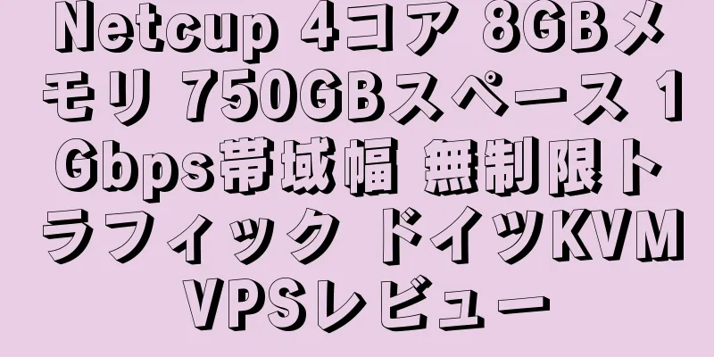 Netcup 4コア 8GBメモリ 750GBスペース 1Gbps帯域幅 無制限トラフィック ドイツKVM VPSレビュー