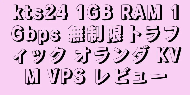 kts24 1GB RAM 1Gbps 無制限トラフィック オランダ KVM VPS レビュー