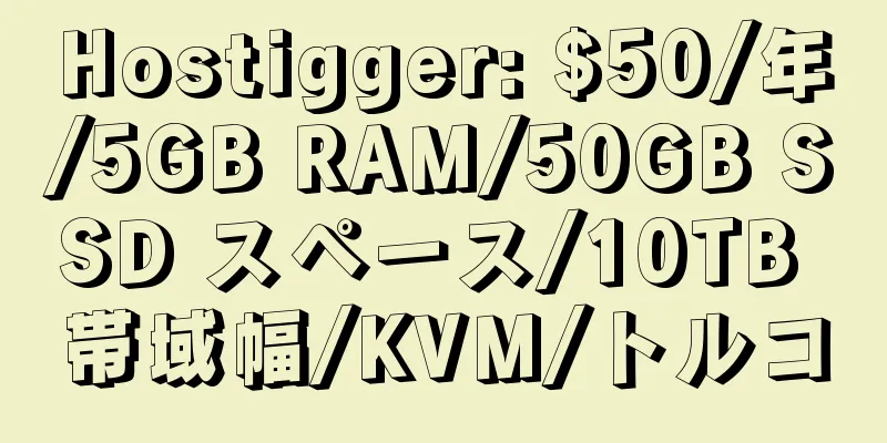 Hostigger: $50/年/5GB RAM/50GB SSD スペース/10TB 帯域幅/KVM/トルコ