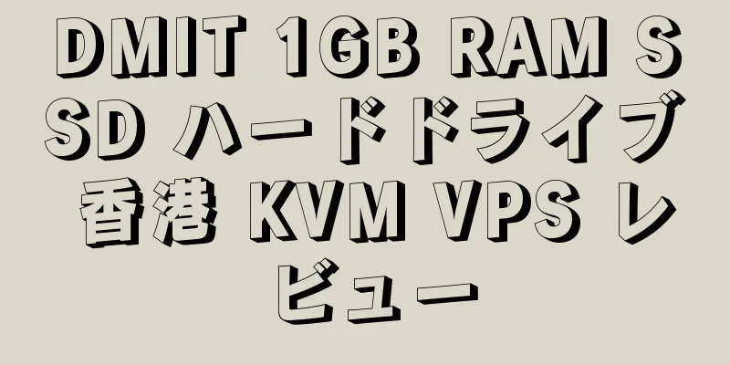 DMIT 1GB RAM SSD ハードドライブ 香港 KVM VPS レビュー