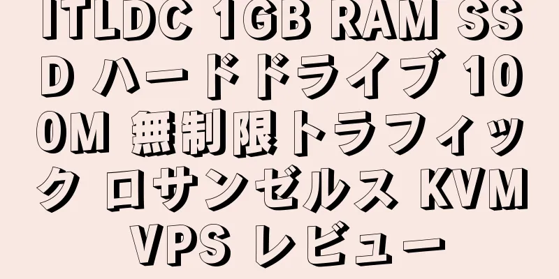 ITLDC 1GB RAM SSD ハードドライブ 100M 無制限トラフィック ロサンゼルス KVM VPS レビュー