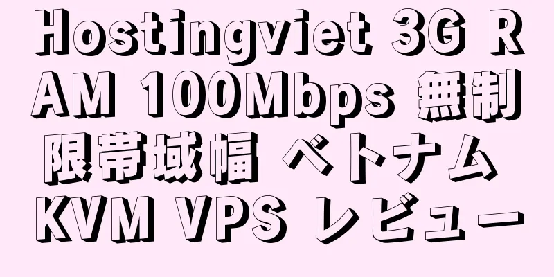 Hostingviet 3G RAM 100Mbps 無制限帯域幅 ベトナム KVM VPS レビュー