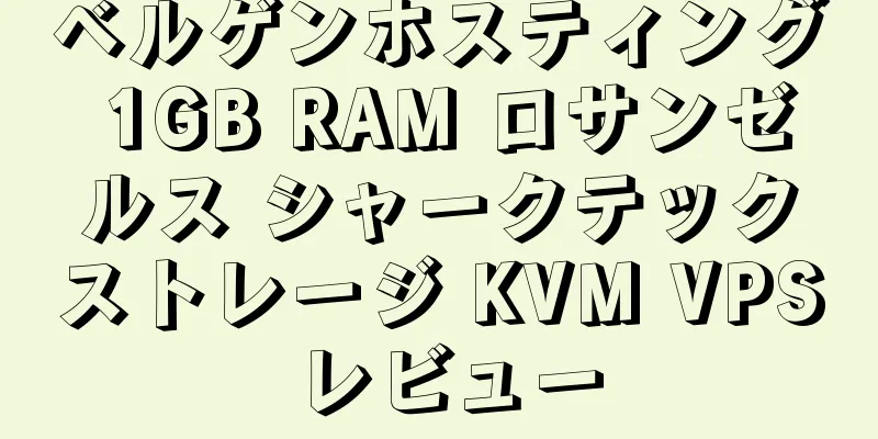 ベルゲンホスティング 1GB RAM ロサンゼルス シャークテックストレージ KVM VPS レビュー