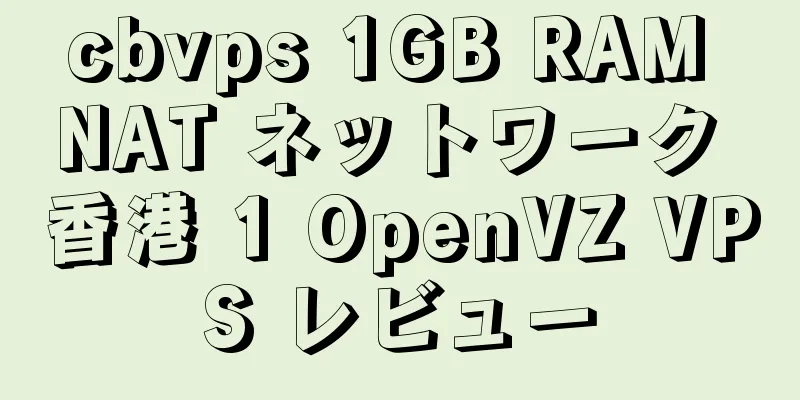 cbvps 1GB RAM NAT ネットワーク 香港 1 OpenVZ VPS レビュー