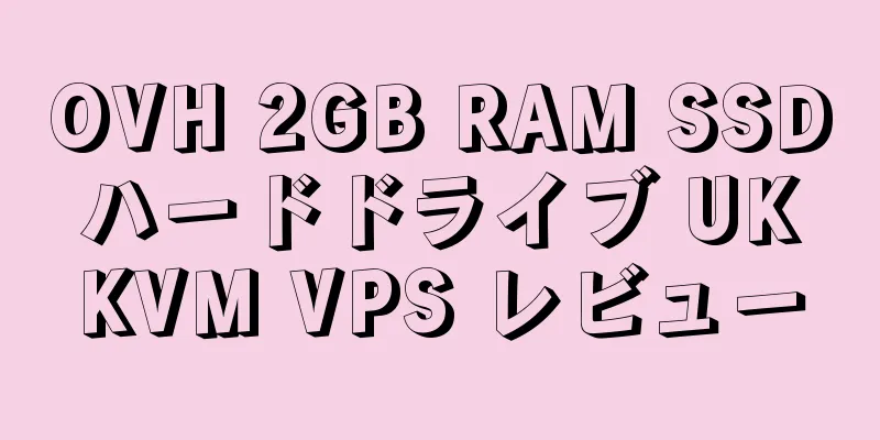 OVH 2GB RAM SSD ハードドライブ UK KVM VPS レビュー