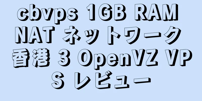 cbvps 1GB RAM NAT ネットワーク 香港 3 OpenVZ VPS レビュー