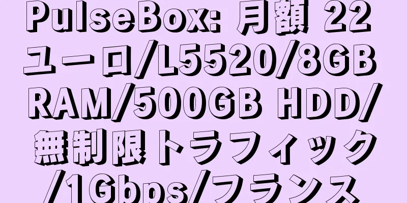 PulseBox: 月額 22 ユーロ/L5520/8GB RAM/500GB HDD/無制限トラフィック/1Gbps/フランス