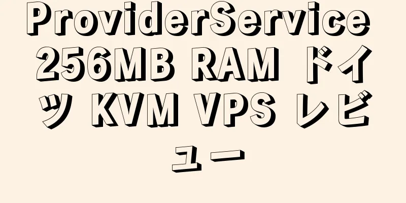 ProviderService 256MB RAM ドイツ KVM VPS レビュー