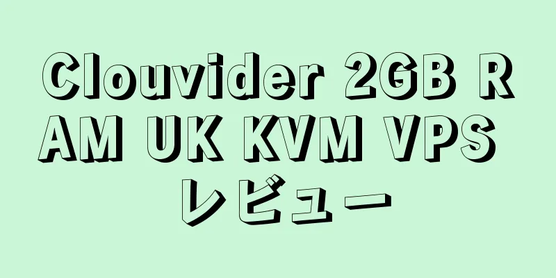 Clouvider 2GB RAM UK KVM VPS レビュー