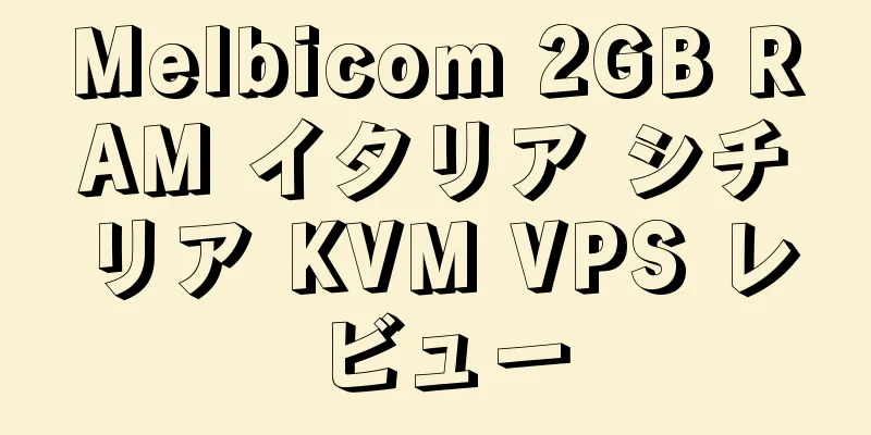 Melbicom 2GB RAM イタリア シチリア KVM VPS レビュー