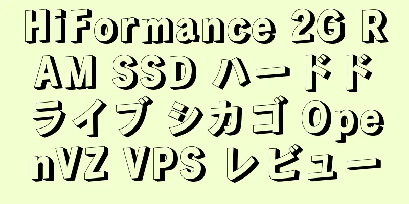 HiFormance 2G RAM SSD ハードドライブ シカゴ OpenVZ VPS レビュー