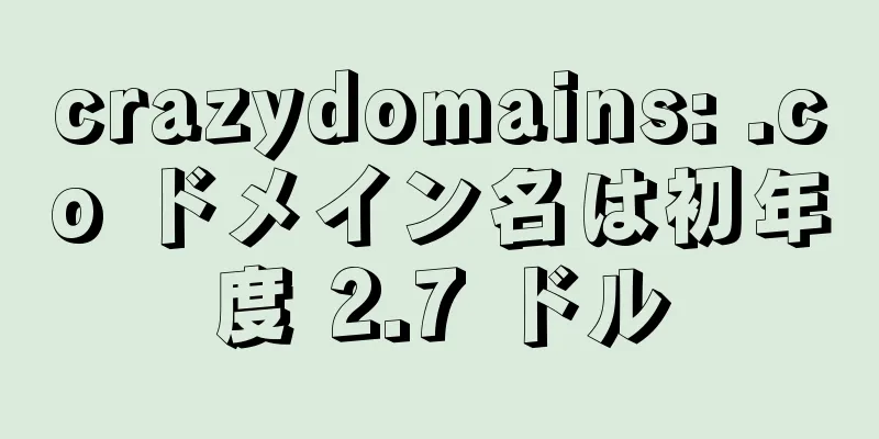 crazydomains: .co ドメイン名は初年度 2.7 ドル