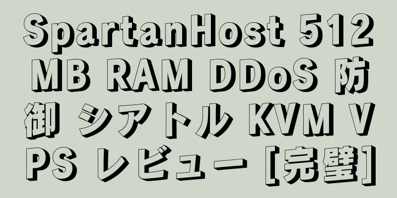 SpartanHost 512MB RAM DDoS 防御 シアトル KVM VPS レビュー [完璧]