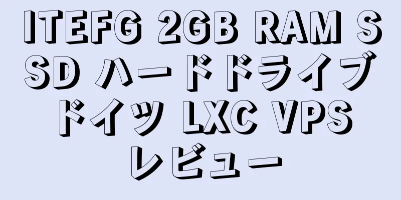 ITEFG 2GB RAM SSD ハードドライブ ドイツ LXC VPS レビュー