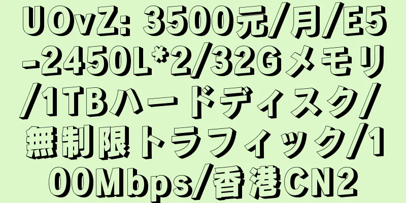 UOvZ: 3500元/月/E5-2450L*2/32Gメモリ/1TBハードディスク/無制限トラフィック/100Mbps/香港CN2