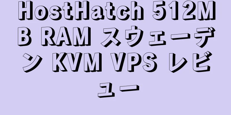 HostHatch 512MB RAM スウェーデン KVM VPS レビュー