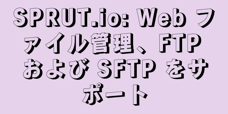 SPRUT.io: Web ファイル管理、FTP および SFTP をサポート